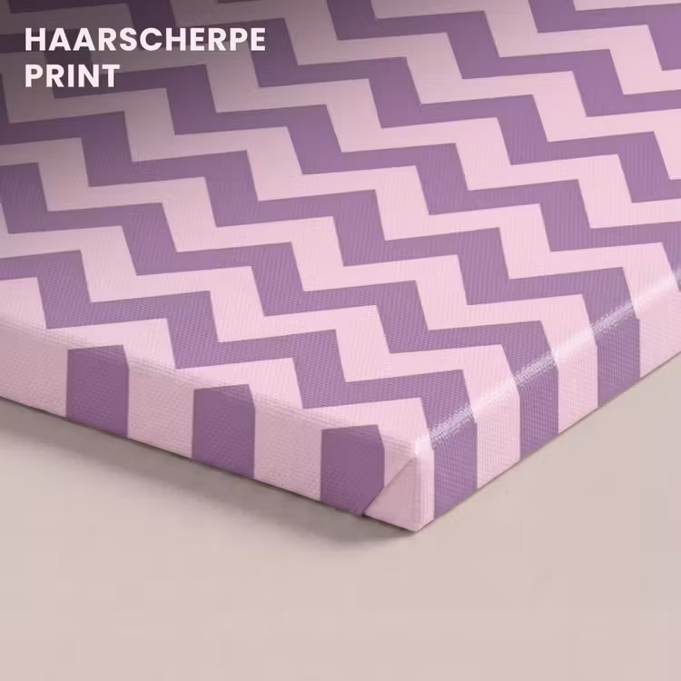 Canvas schilderij - Paars - Roze - Geometrisch - Chevron - Zigzag - Patroon — 4