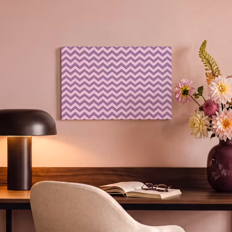 Canvas schilderij - Paars - Roze - Geometrisch - Chevron - Zigzag - Patroon — 5