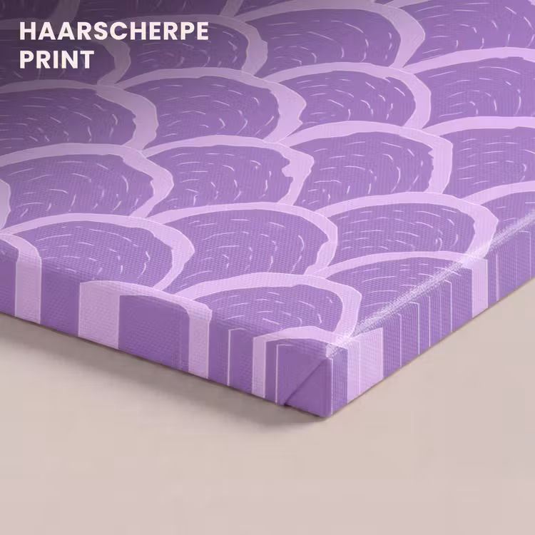 Canvas schilderij - Paars - Schubber - Schelpen - Handgetekend - Patroon — 4