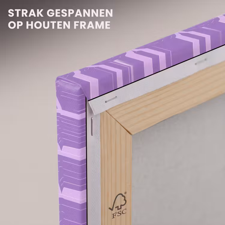 Canvas schilderij - Paars - Schubber - Schelpen - Handgetekend - Patroon — 6
