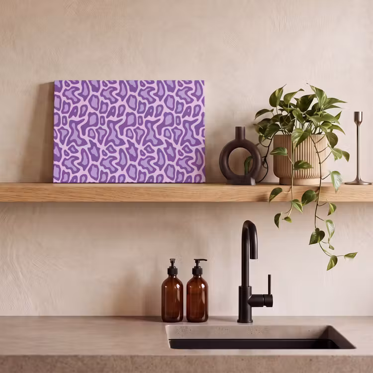 Canvas schilderij - Paars - Abstract - Luipaard - Vlekken - Groovy - Patroon — 3
