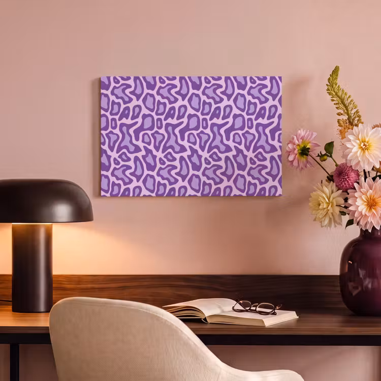 Canvas schilderij - Paars - Abstract - Luipaard - Vlekken - Groovy - Patroon — 5