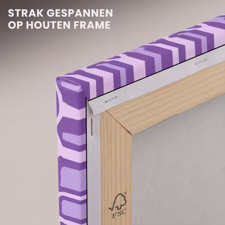 Canvas schilderij - Paars - Abstract - Luipaard - Vlekken - Groovy - Patroon — 6