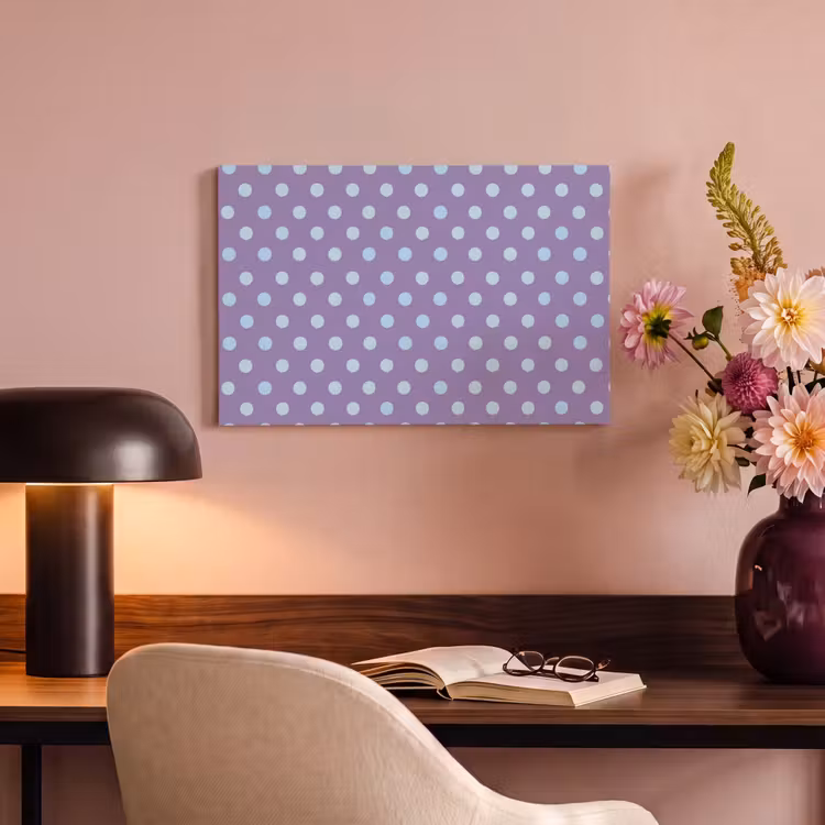 Canvas schilderij - Paars - Blauw - Geometrisch - Stippen - Polka Dot - Patroon — 5