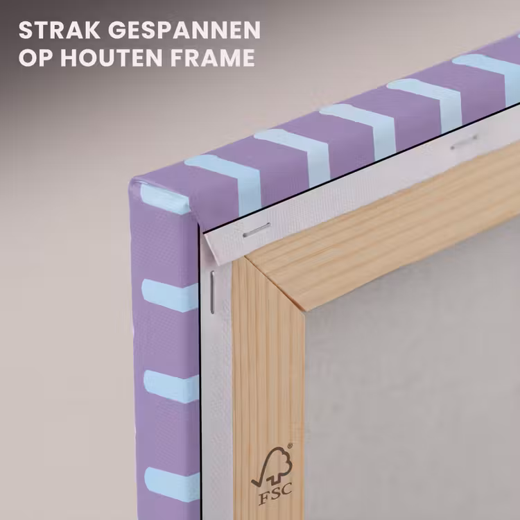 Canvas schilderij - Paars - Blauw - Geometrisch - Stippen - Polka Dot - Patroon — 6