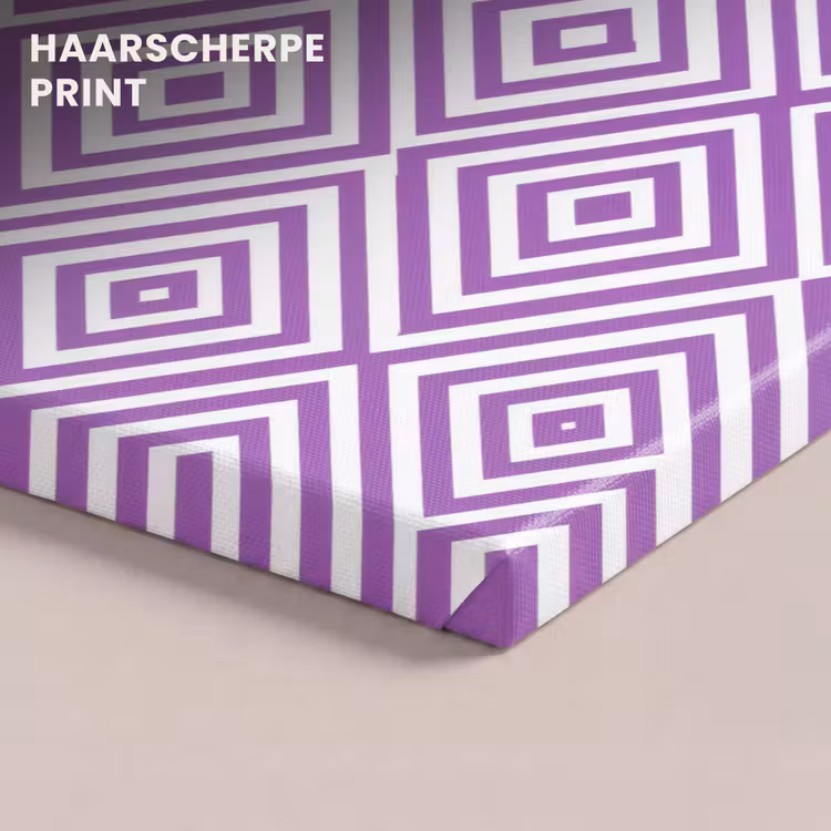 Canvas schilderij - Paars - Geometrisch - Ruiten - Concentrisch - Patroon — 4