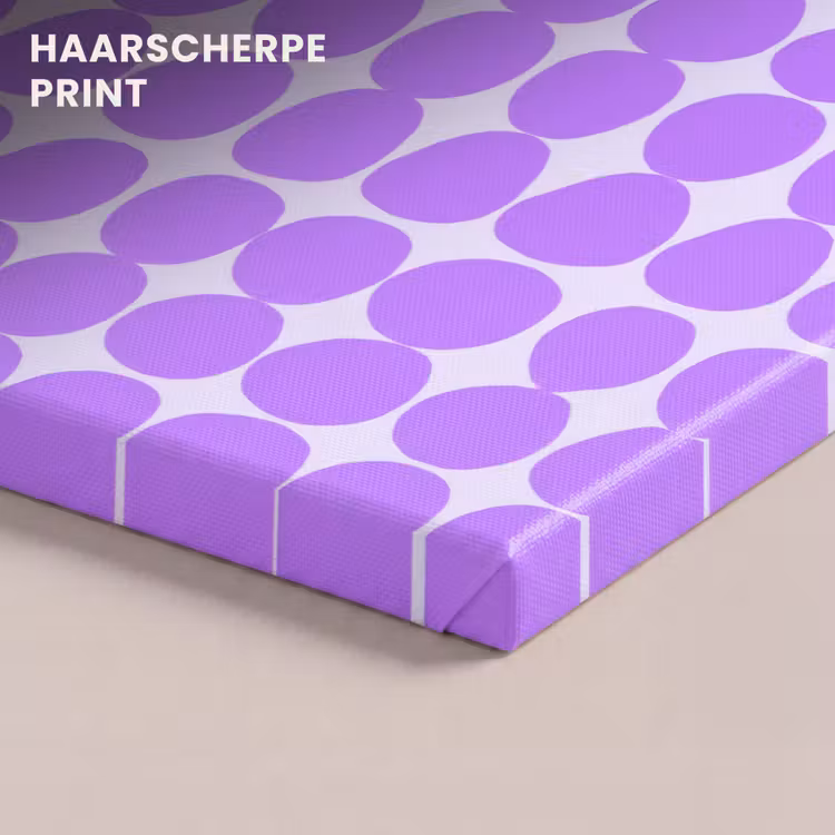 Canvas schilderij - Paars - Geometrisch - Stippen - Polka Dot - Patroon — 4