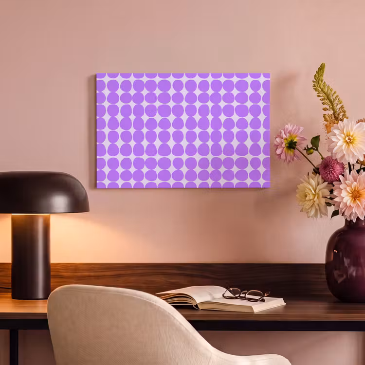 Canvas schilderij - Paars - Geometrisch - Stippen - Polka Dot - Patroon — 5