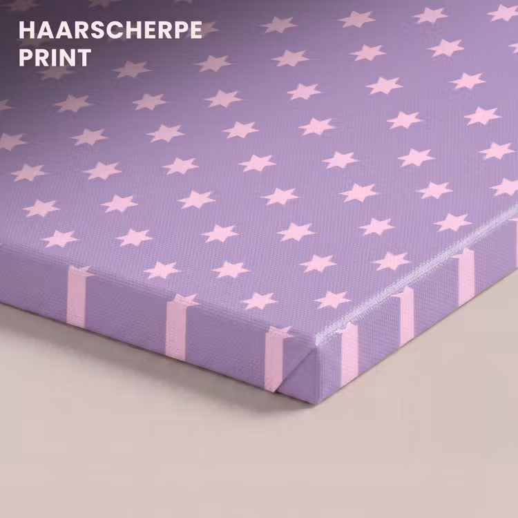 Canvas schilderij - Paars - Roze - Sterren - Geometrisch - Patroon — 4