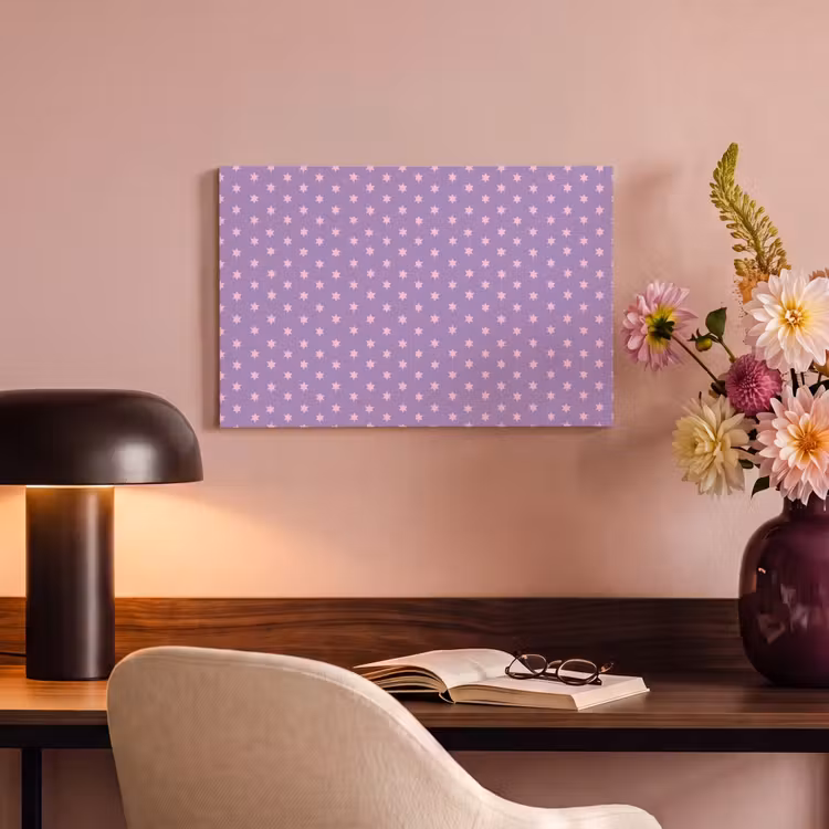 Canvas schilderij - Paars - Roze - Sterren - Geometrisch - Patroon — 5