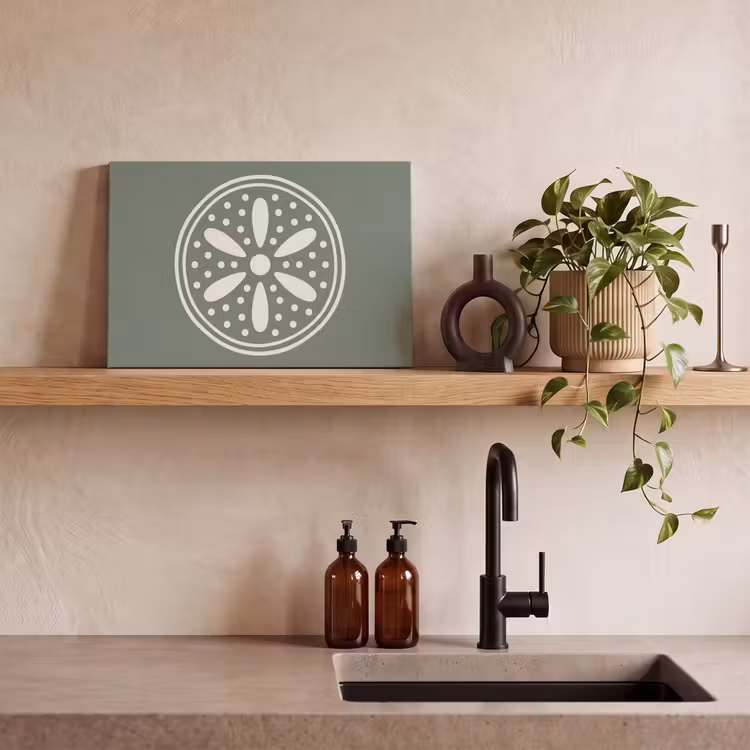 Canvas schilderij - Patroon - Cirkel - Abstract - Groen - Decoratie — 3