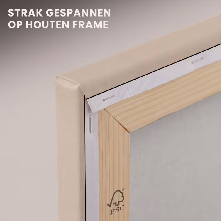 Canvas schilderij - Patroon - Lijnen - Abstract - Minimalistisch - Beige — 6
