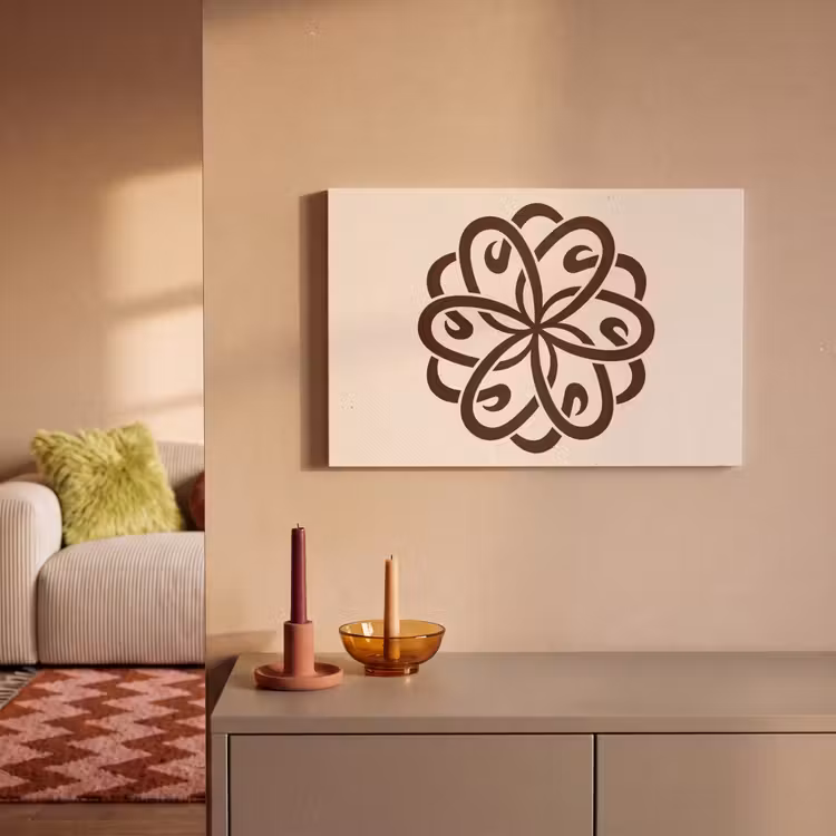 Canvas schilderij - Patroon - Knoop - Abstract - Modern - Bruin — 1
