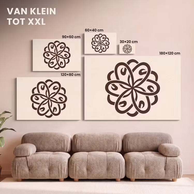 Canvas schilderij - Patroon - Knoop - Abstract - Modern - Bruin — 7