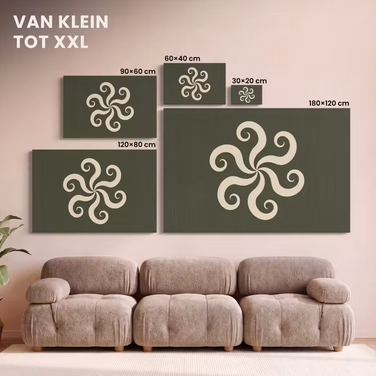 Canvas schilderij - Patroon - Spiraal - Abstract - Modern - Groen — 7