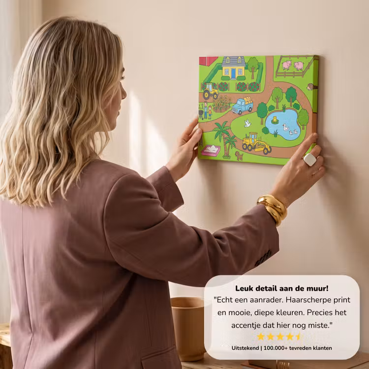 Canvas schilderij - Platteland - Dieren - Cartoon — 2