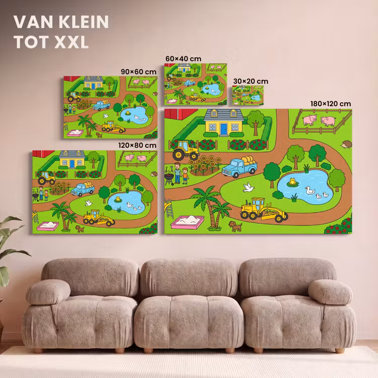 Canvas schilderij - Platteland - Dieren - Cartoon — 7