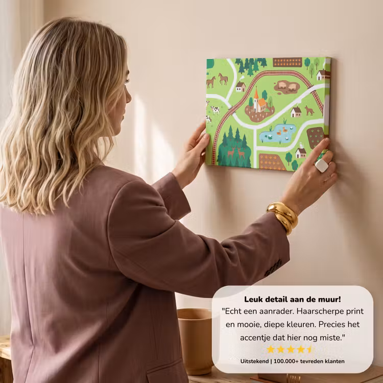 Canvas schilderij - Platteland - Dieren - Illustratie — 2
