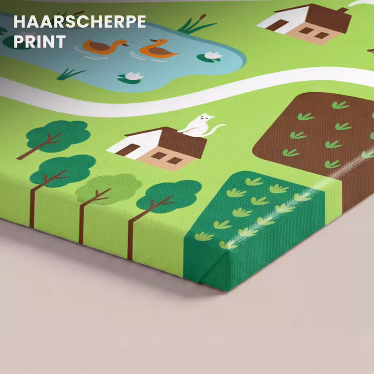 Canvas schilderij - Platteland - Dieren - Illustratie — 4