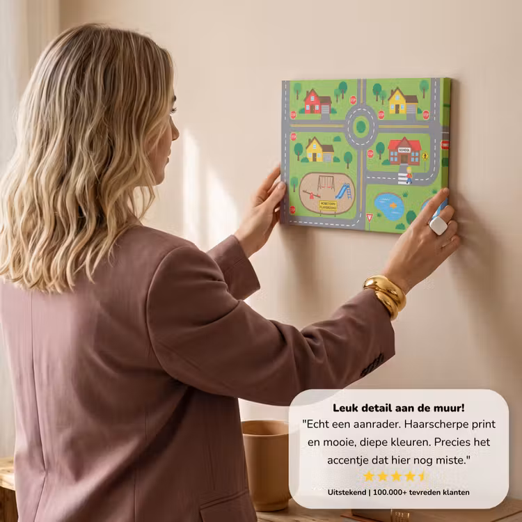 Canvas schilderij - Stad - Wegen - Cartoon — 2