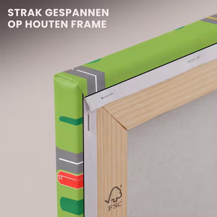 Canvas schilderij - Stad - Wegen - Cartoon — 6