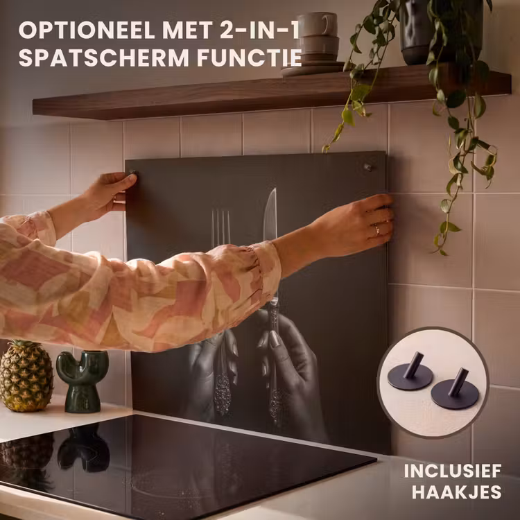 Inductie beschermer - Handen met Vork en Mes — 10