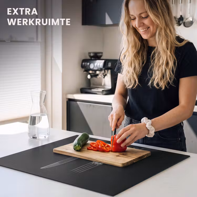Inductie beschermer - Handen met Vork en Mes — 4