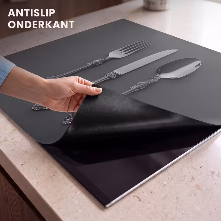 Inductie beschermer - Bestek Vork Mes Lepel Antraciet — 9