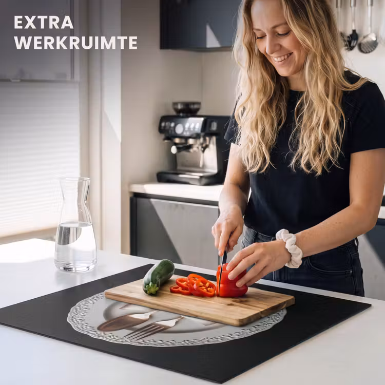 Inductie beschermer - Bord met Vork en Lepel — 4