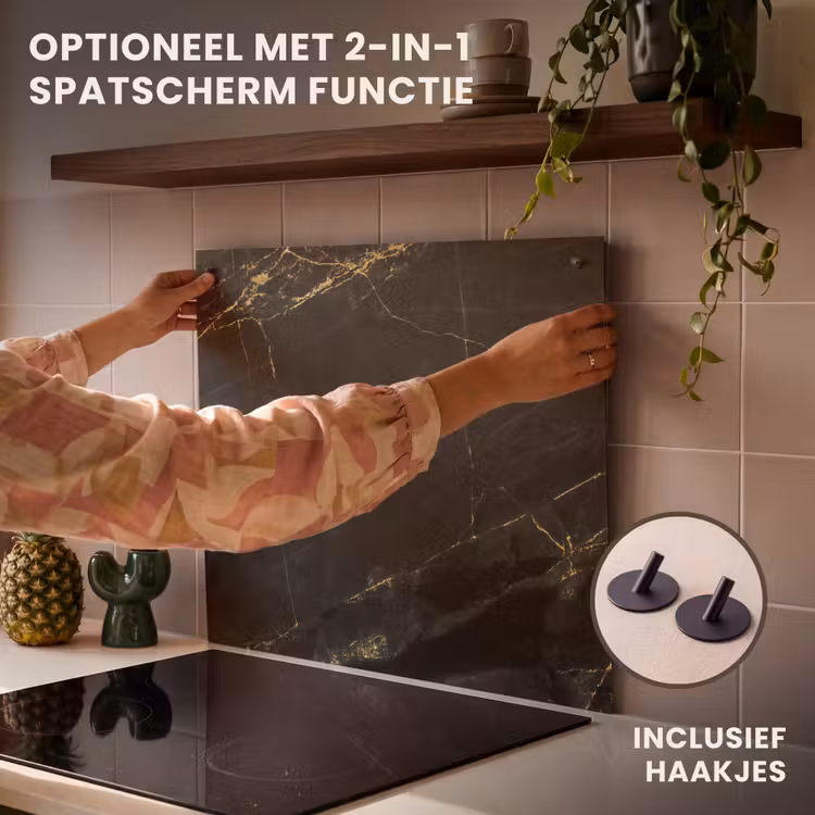 Inductie beschermer - Gouden Bliksem in Ebbenhout — 10
