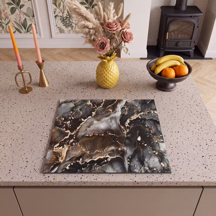 Inductie beschermer - Aardse Marmeren Luxe — 2
