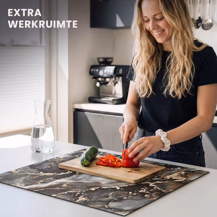 Inductie beschermer - Aardse Marmeren Luxe — 4