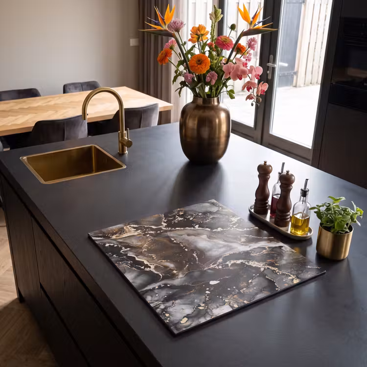 Inductie beschermer - Aardse Marmeren Luxe — 5