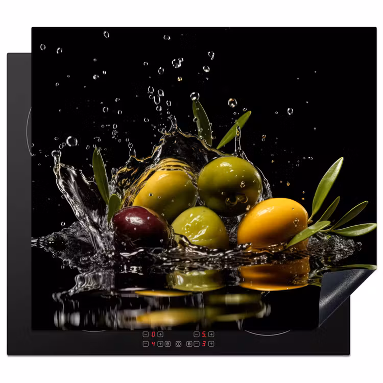 Inductie beschermer - Olijven - Groen - Water - Zwart