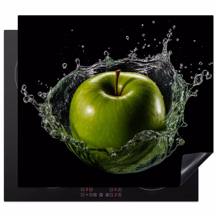 Inductie beschermer - Appel - Groen - Fruit - Water - Zwart