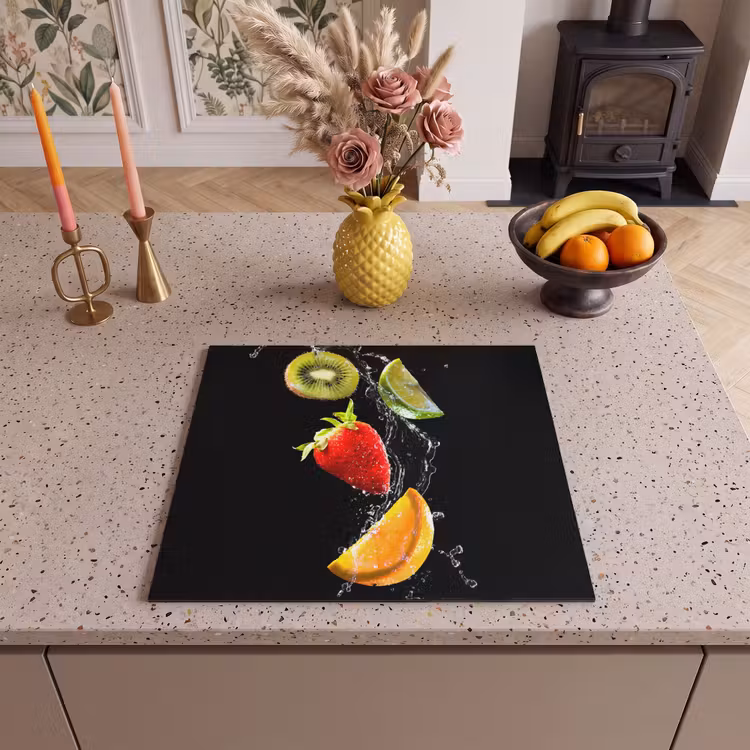 Inductie beschermer - Kiwi Aardbei Sinaasappel Waterspetters — 2