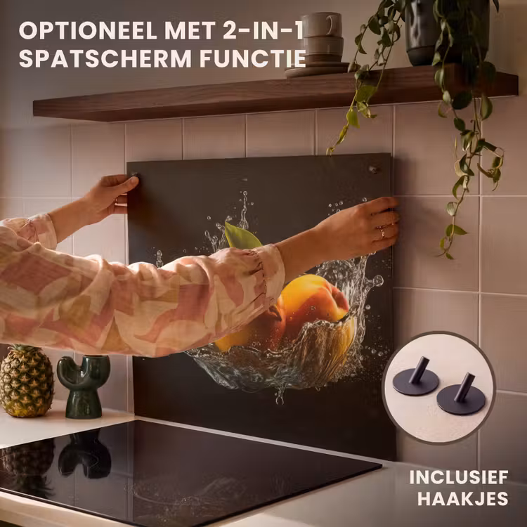 Inductie beschermer - Mango - Fruit - Water - Zwart - Bladeren — 10