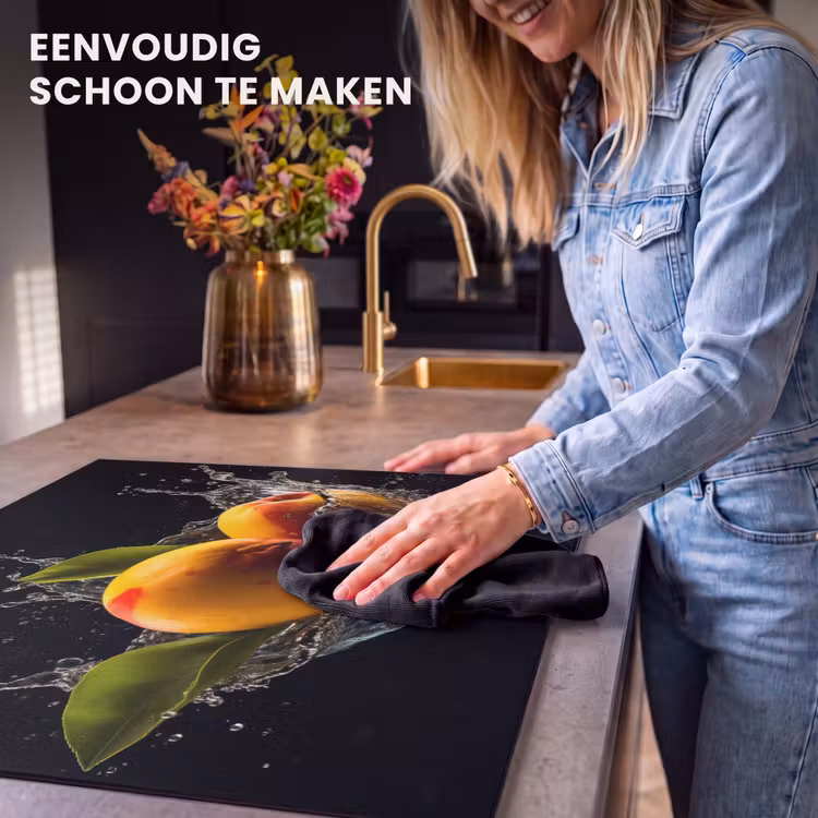 Inductie beschermer - Mango - Fruit - Water - Zwart - Bladeren — 6