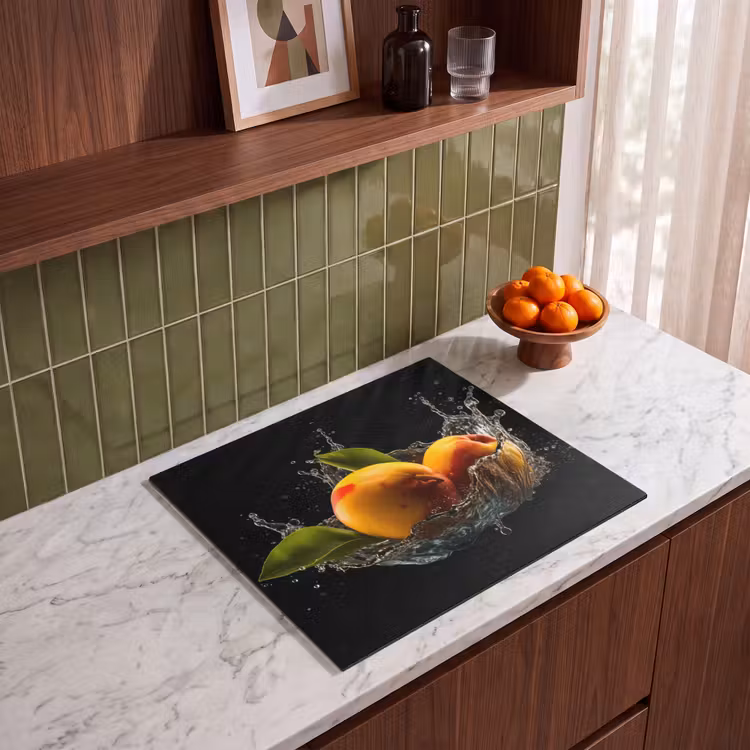 Inductie beschermer - Mango - Fruit - Water - Zwart - Bladeren — 8