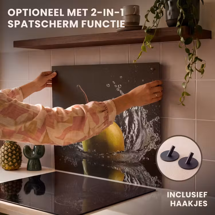 Inductie beschermer - Peer - Fruit - Water - Zwart — 10