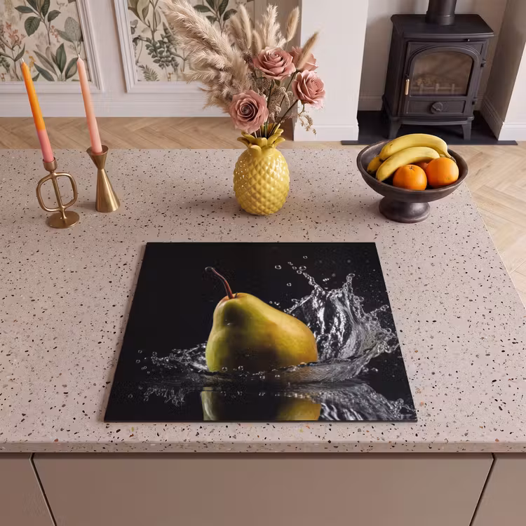 Inductie beschermer - Peer - Fruit - Water - Zwart — 2