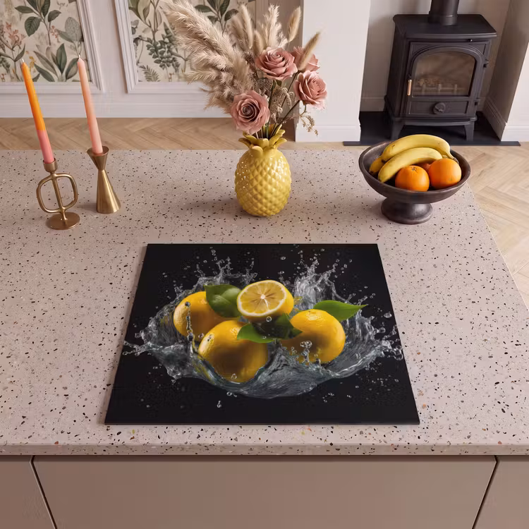 Inductie beschermer - Citroen - Fruit - Geel - Zwart — 2