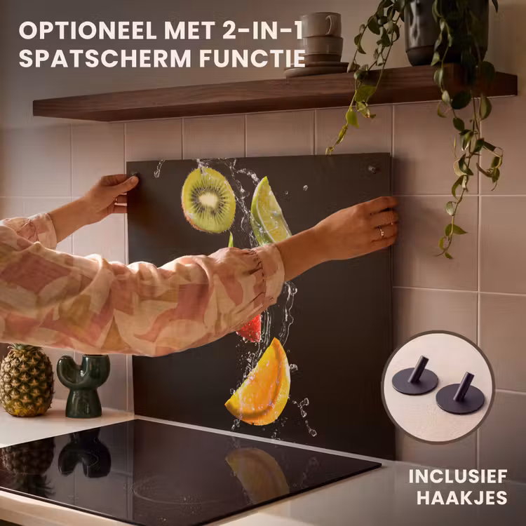 Inductie beschermer - Kiwi Aardbei Sinaasappel Waterspetters — 10