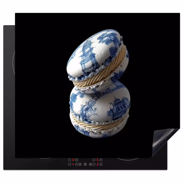 Inductie beschermer - Eten - Macarons - Delfts blauw - Koekjes