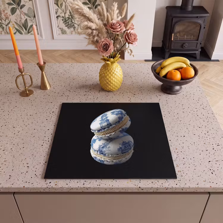 Inductie beschermer - Eten - Macarons - Delfts blauw - Koekjes — 2