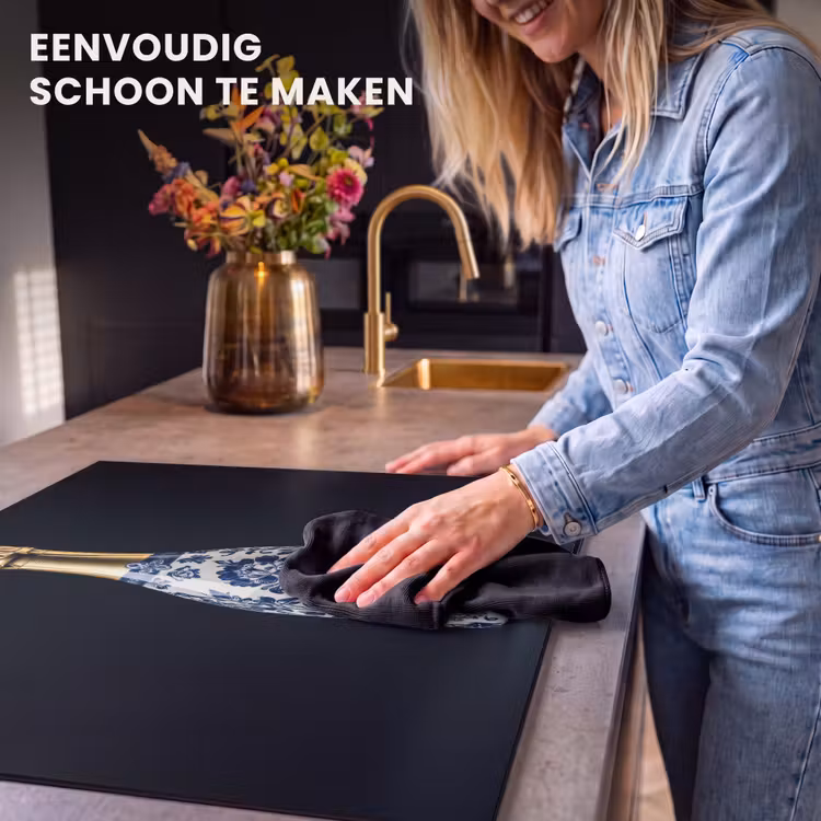 Inductie beschermer - Champagne - Bloemen - Goud - Chique — 6