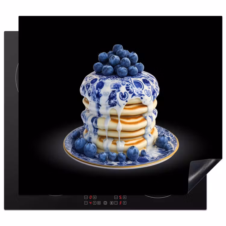 Inductie beschermer - Pannenkoeken - Blauwe Bessen - Bord