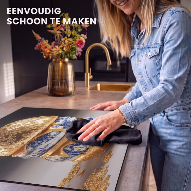 Inductie beschermer - Delftsblauw - Goud - Burger — 6