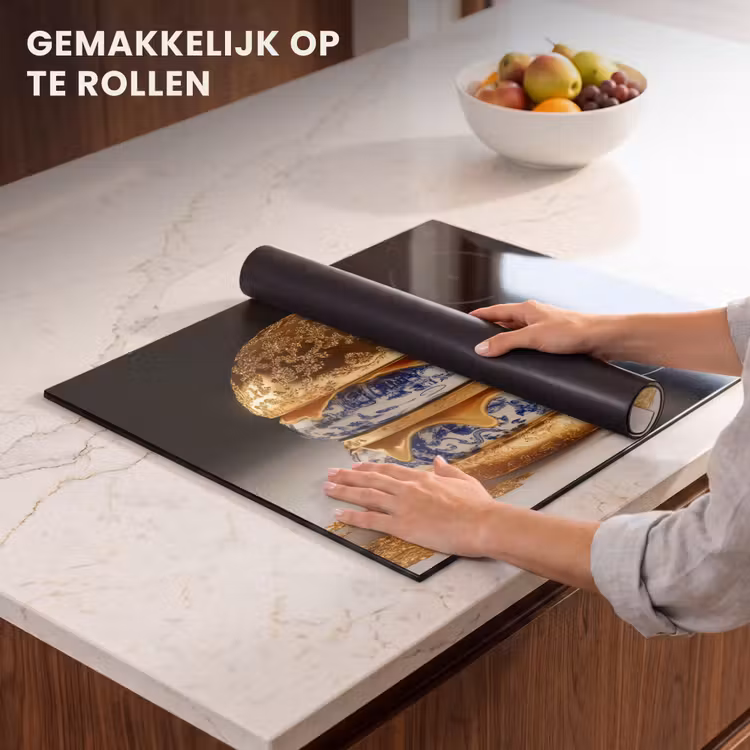 Inductie beschermer - Delftsblauw - Goud - Burger — 7