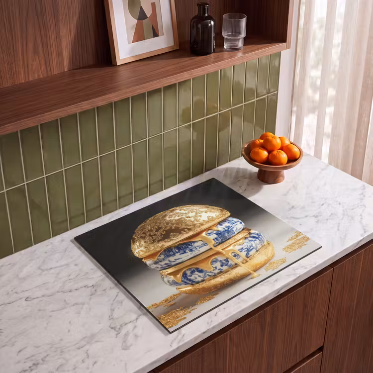 Inductie beschermer - Delftsblauw - Goud - Burger — 8